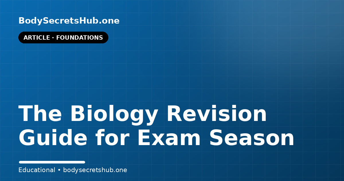 The Biology Revision Guide for Exam Season