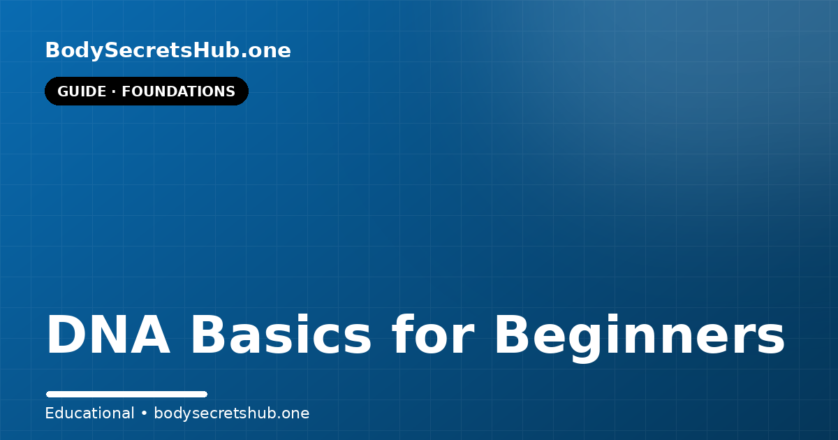 DNA Basics for Beginners — illustrated overview