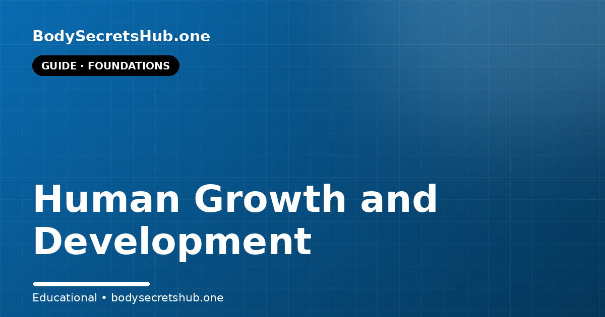 Human Growth and Development — illustrated overview