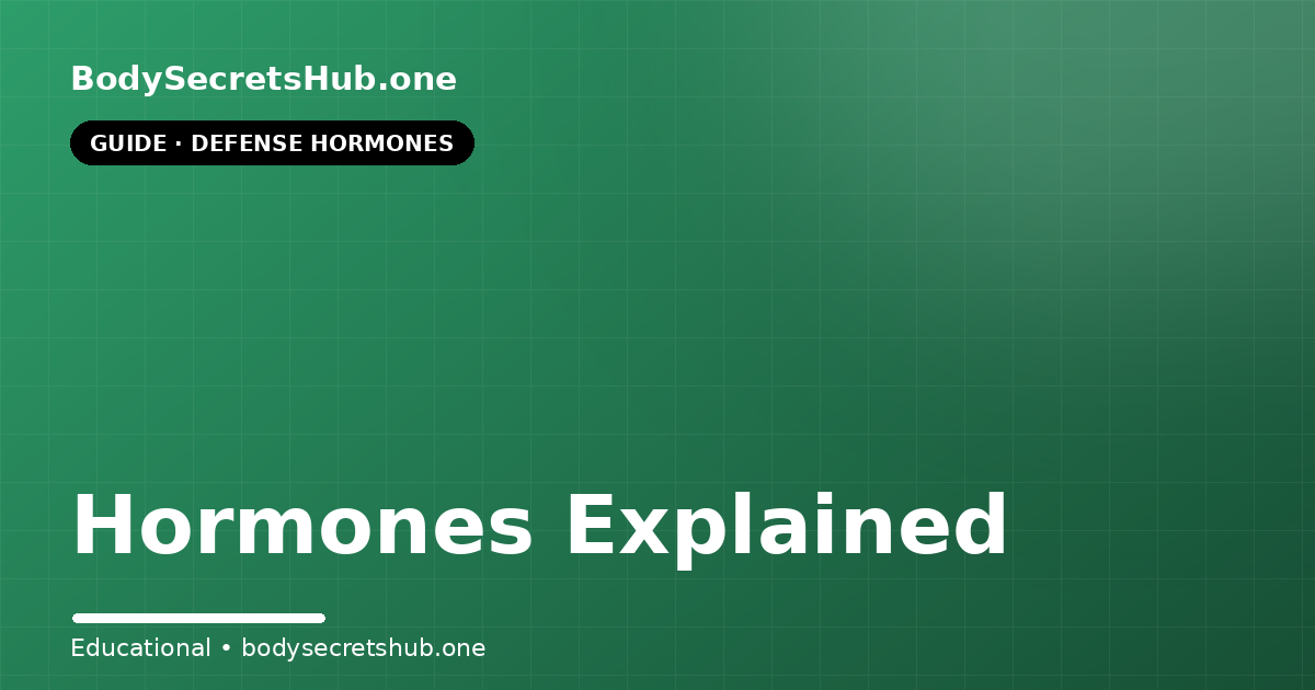 Hormones Explained — illustrated overview