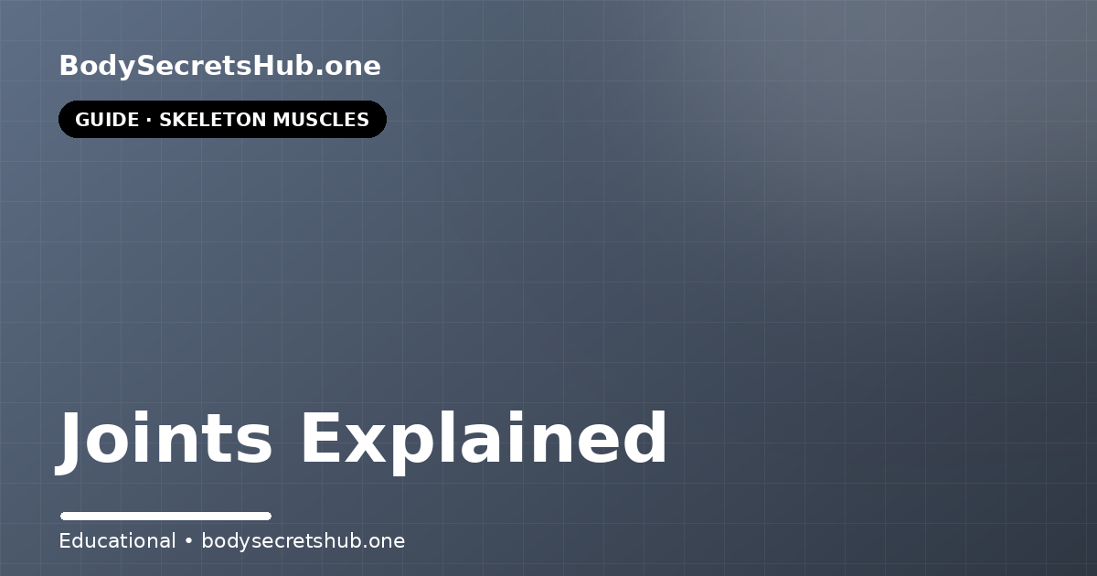 Joints Explained — illustrated overview